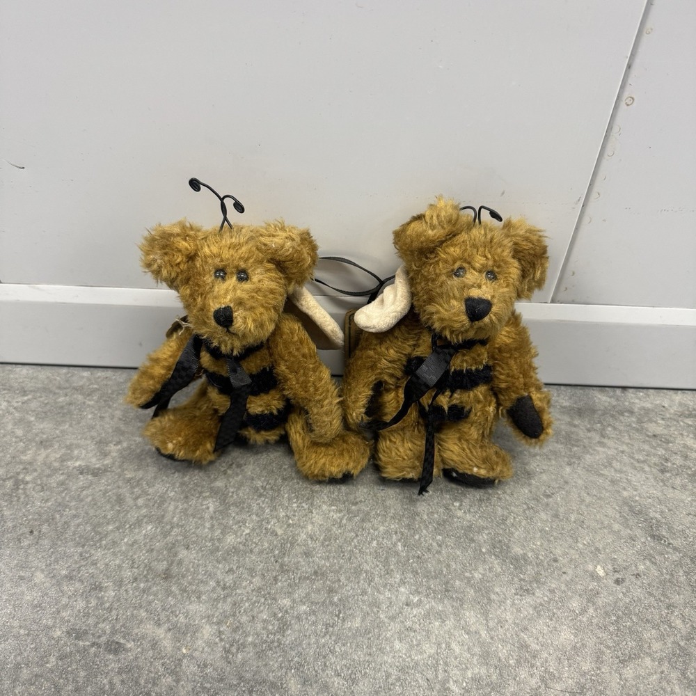 Boyds Bears Bearwear Plush Lot of 2 Bumblebee Bears Vintage 1990s Tags